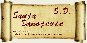 Sanja Danojević vizit kartica